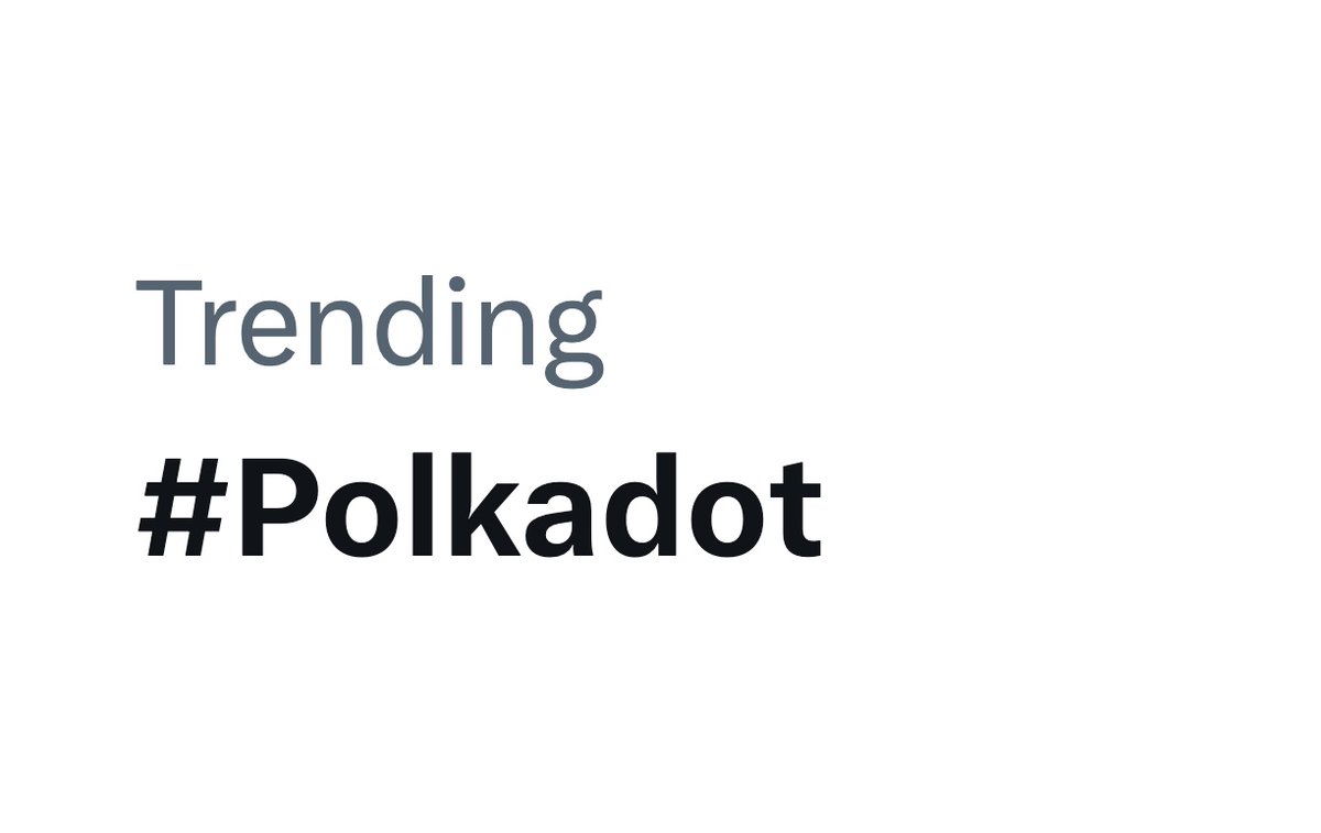 Show me you're into #Polkadot without telling me you're into Polkadot.