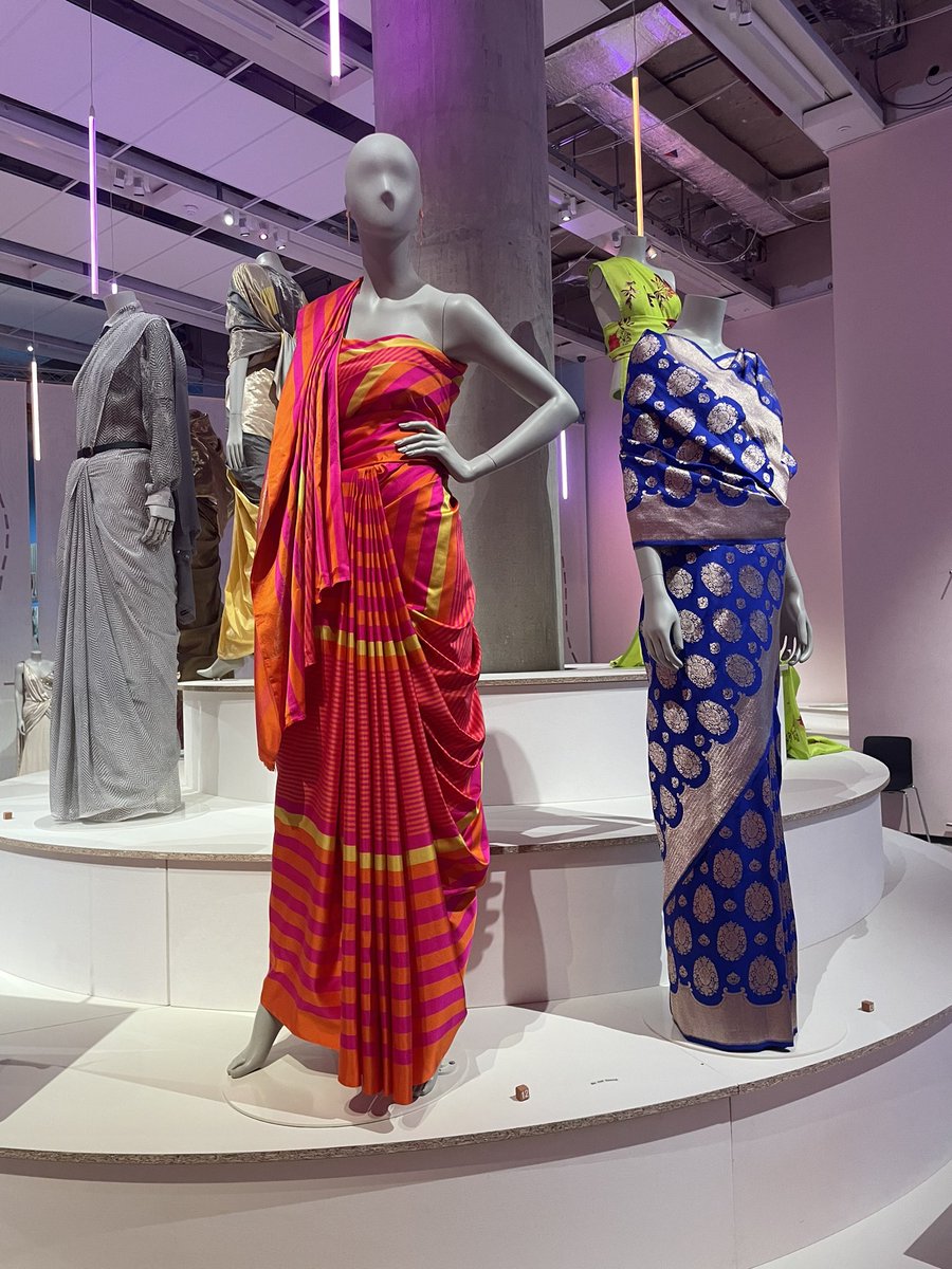 SCD_DT's tweet photo. Fashion and Textiles students should head to @DesignMuseum to catch ‘The Offbeat Sari’ exhibition. The gorgeous gowns on display were filled with years of history 🥻 https://t.co/pbxqcxfxak