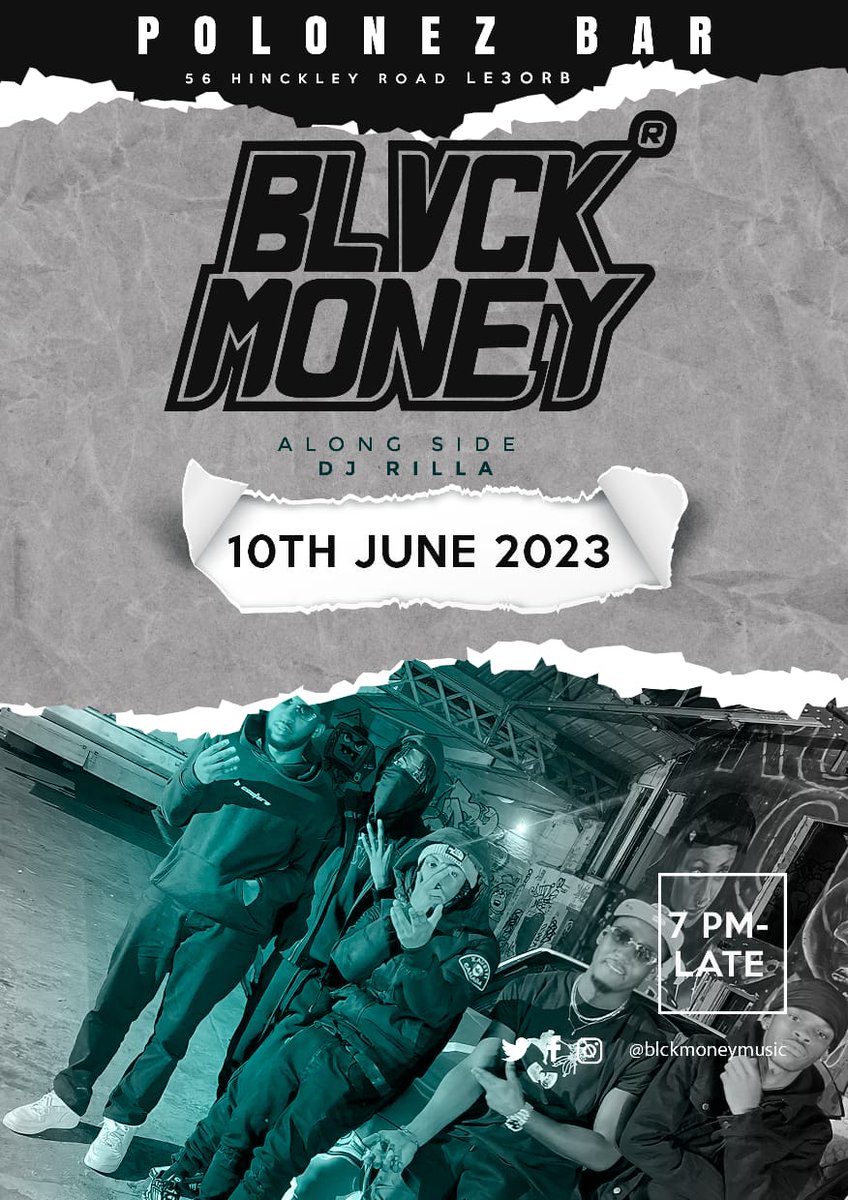 BlvckmoneyM's tweet photo. Thursday 8th June performing live @d_a_social & also polonez bar on the 10th. Come vibe with us
#eastmidlands #blvckmoneymusic
#liveperfomance #frame23 https://t.co/iVcJoxN7MK