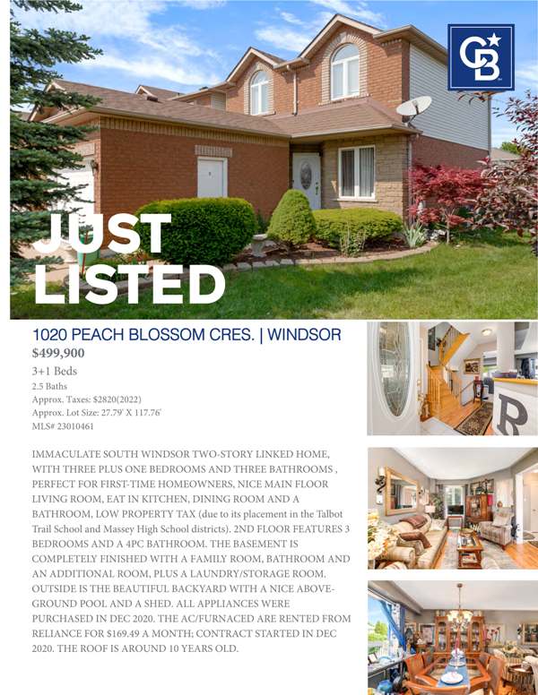 cbessentialrlty's tweet photo. OPEN HOUSE!
1020 PEACH BLOSSOM CRES, WINDSOR
SUNDAY JUNE 11/23 2-4 PM
COME OUT THIS SUNDAY TO VIEW THIS SOUTH WINDSOR 3+1 SEMI-STYLE HOME. LOCATED IN THE TALBOT TRAIL &amp; MASSEY HIGH SCHOOL DISTRICT. JOHN JACKSON WILL BE THERE TO ANSWER ALL YOUR QUESTIONS. CELL 226-280-2745 https://t.co/HcKgp0Srf4