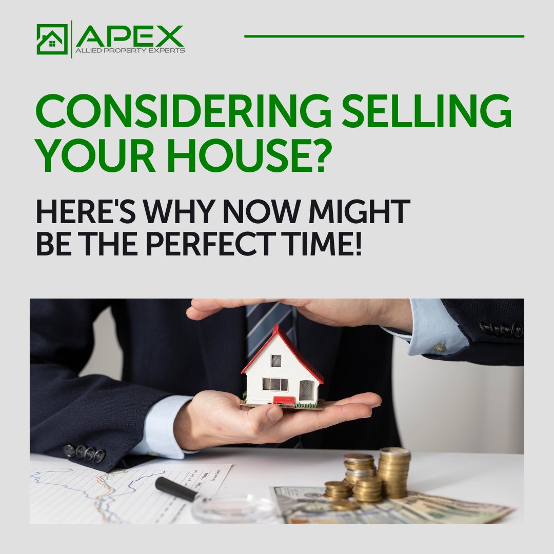 Thinking of selling your house? Now is the perfect time!

Don't wait! DM us today and let's get started on selling your house. 

📲 apex-re.com/contact-us

#RealEstateTips #SellingStrategy #MarketConditions #RealEstateTrends #SellersMarket #PersonalGoals #AlliedPropertyExperts