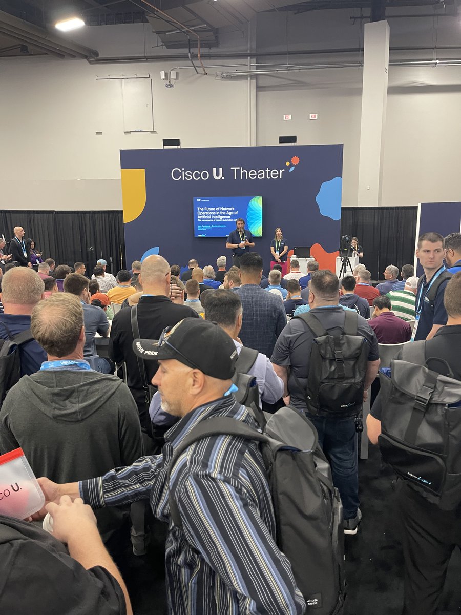 .<a href="/John_Capobianco/">John Capobianco</a> session is starting now, with a special intro from <a href="/ErgoAnnie/">Annie Hardy</a> 

Live from the #CiscoU Theater at #CiscoLive: youtube.com/live/_7UInnGK5…