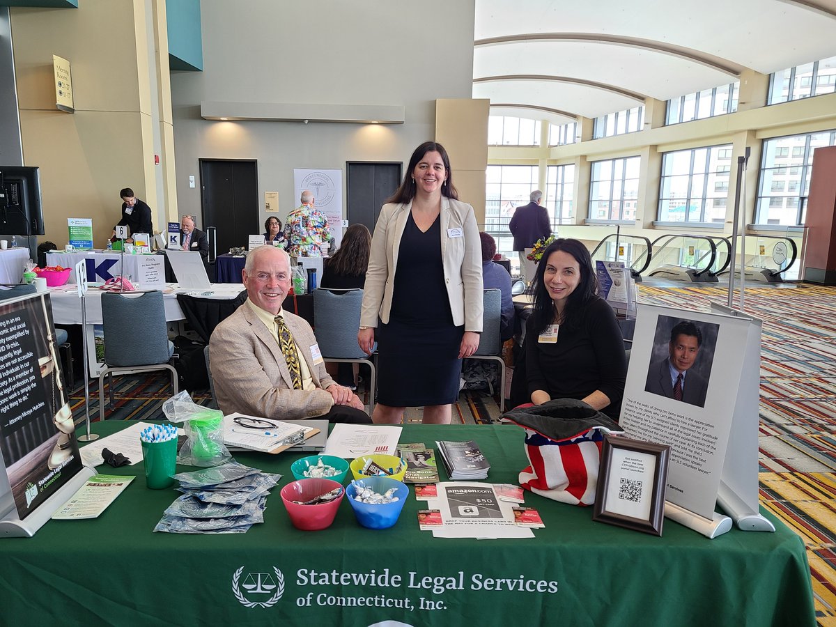SLS_CT's tweet image. SLS was honored to be in attendance at the 2023 Connecticut Legal Conference hosted by the Connecticut Bar Association! It was an amazing day where we shared exciting information about what we do and how to sign up for our services.