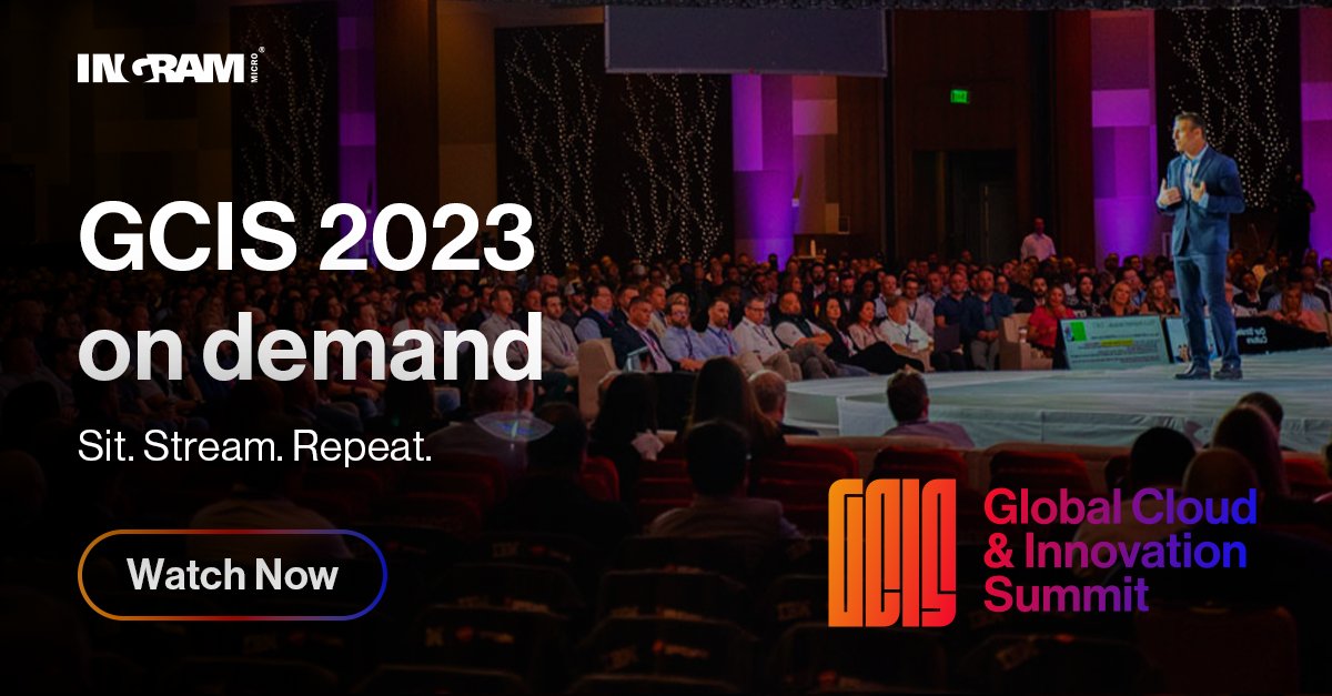 IngramMicroUSA's tweet image. Sit. Stream. Repeat. 

Ingram Micro’s 2023 Global Cloud and Innovation Summit event sparked innovation and inspiration like never before—and you can now stream on-demand content at your convenience. 

Watch now: bit.ly/3MS4o1x

#IMGCIS23 #IngramMicroGCIS23 #IngramMicro
