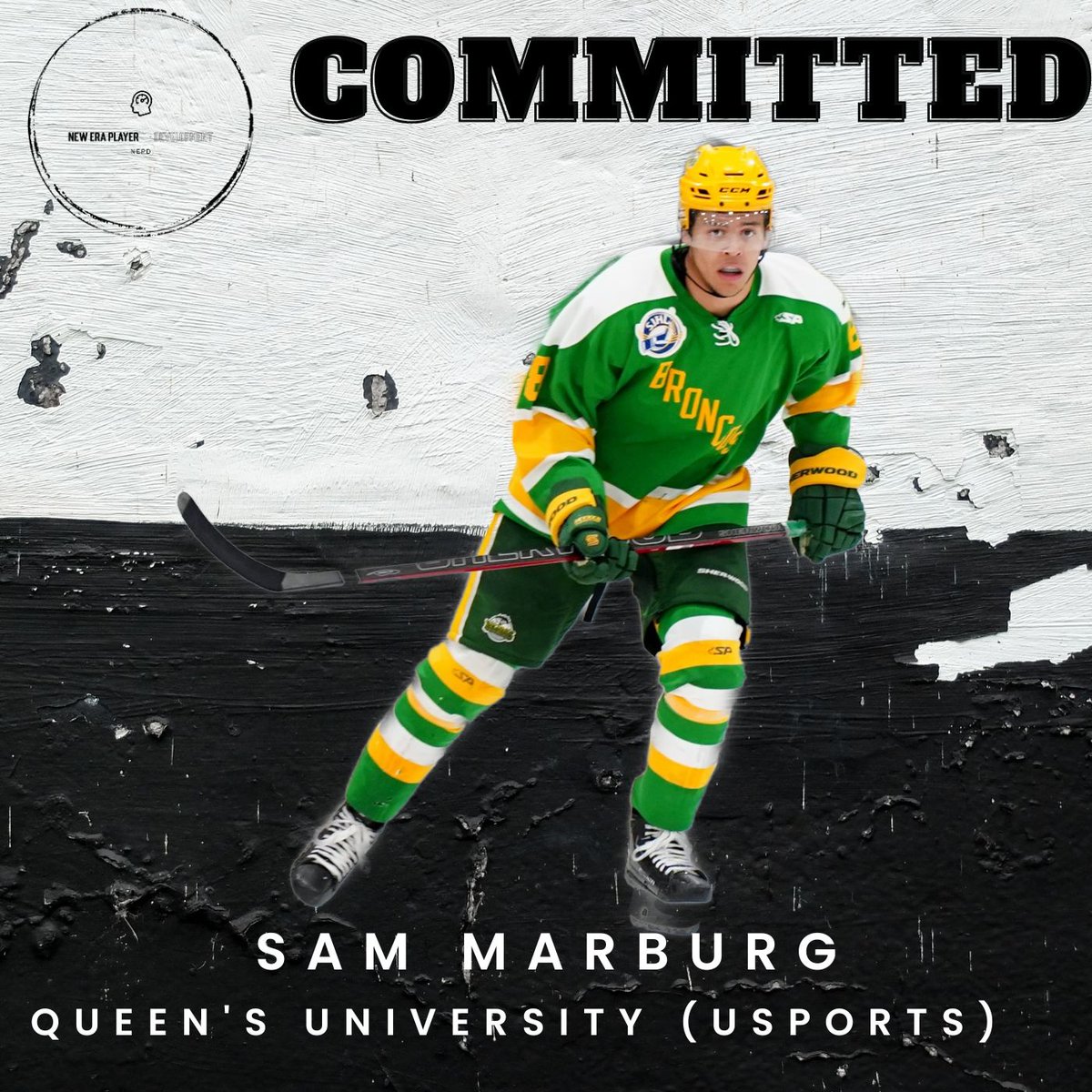 newera_develop's tweet image. Congrats to @newera_develop  athlete @SamMarburg  on his Committment to @QueensMHockey!