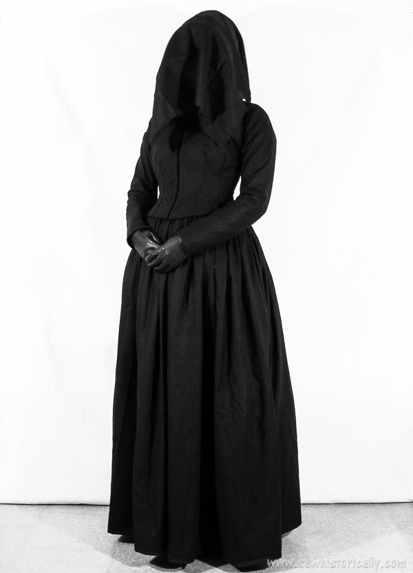 Mourning dress and veil