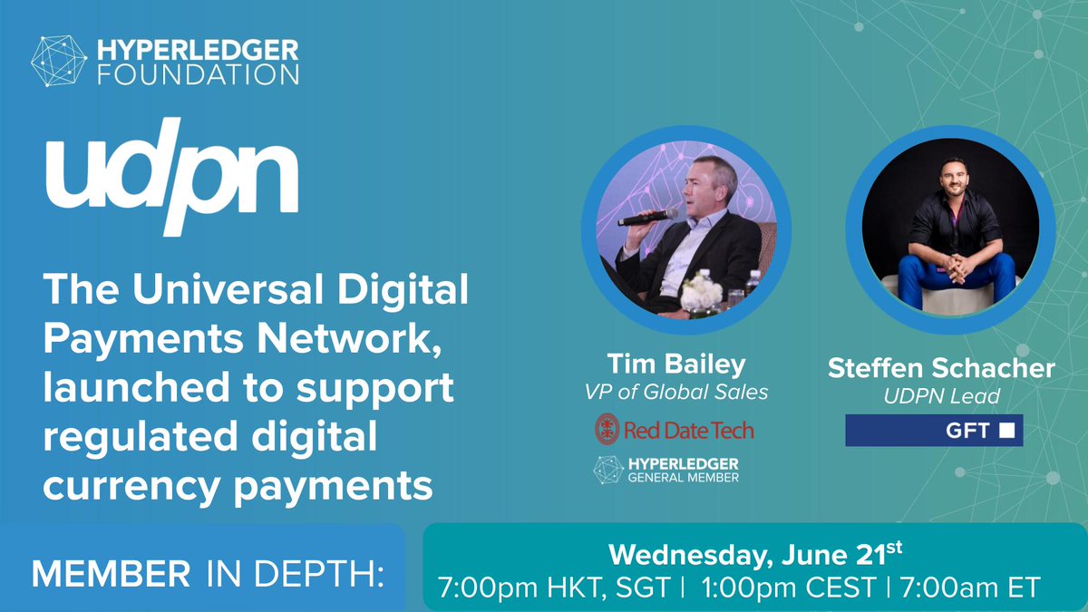 📣 Calling all #Blockchain enthusiasts and professionals! We are excited to announce an insightful #webinar: 'Hyperledger In-depth with Red Date Technology: Universal Digital Payments Network (UDPN)' #CBDCs #digitalassets Register here: zoom.us/webinar/regist…