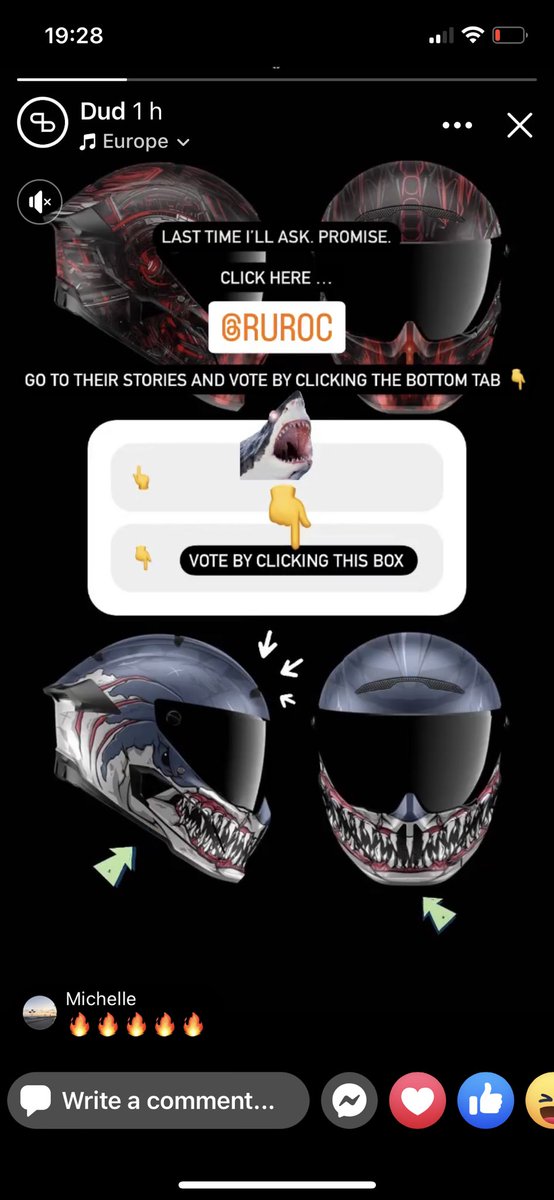 BTCgran's tweet photo. Please vote for my son … Dustedink … shark pic on @ruroc helmets on instagram … he’s now in the final 4 !!! 🔥🔥🔥🔥🔥

https://t.co/O4NslbiZbt https://t.co/zoSigpmmsl