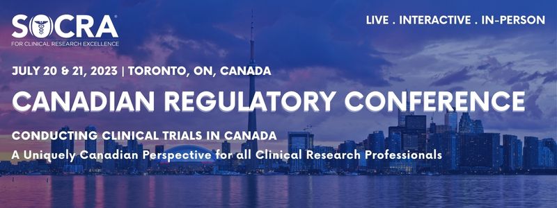 SOCRAnow's tweet photo. SOCRA's Canadian Regulatory Conference will be held next month on July 20 and 21 in Toronto, ON, Canada. Don't miss your chance to hear from and speak with Health Canada and FDA representatives. Register Today: https://t.co/IfvJ4eMjDV
#conductingclinicalresearchincanada #socra https://t.co/jDgZKhyw1e