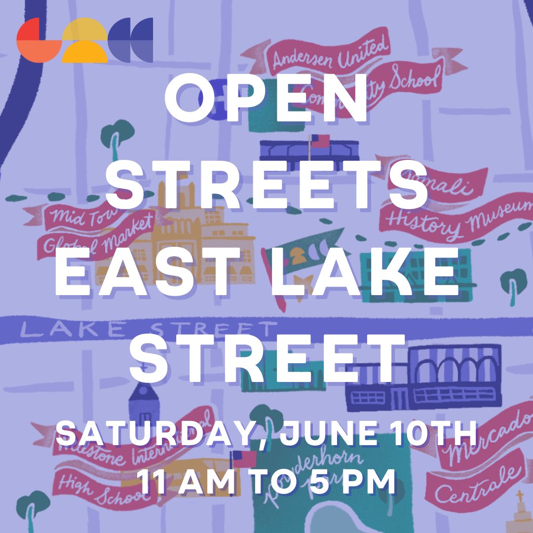 GMCC_mn's tweet image. Join GMCC on Saturday, June 10th at Open Streets East Lake Street! From 11 AM to 5 PM, East Lake Street will be closed to car traffic from 22nd Ave S to 42nd Ave S, creating a safe space for the community to walk around, explore, &amp;amp; have fun!