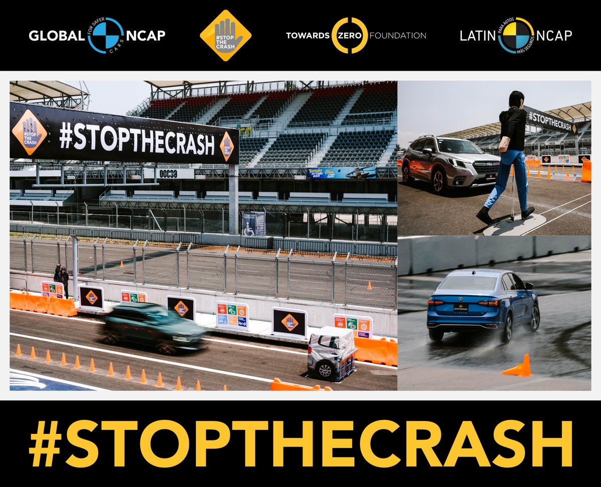 StoptheCrash's tweet image. Mexico is at least 20 years behind the EU in vehicle safety regulations. Tomorrow our #StopTheCrash demos in partnership with @LatinNCAP will highlight the importance of life saving technologies #AEB, motorcycle #ABS &amp;amp; #ESC.

More here: bit.ly/3Mr1bG0

#MissionZero2050