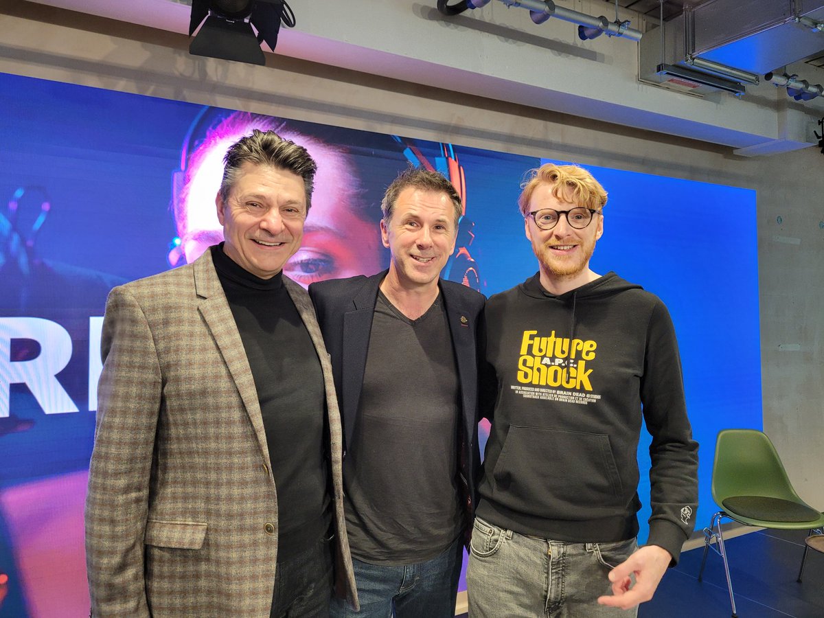 Had the immense pleasure of talking about how AI will impact the creative industries with <a href="/_datamimi/">.</a> (not pictured) <a href="/MarianF_Ursu/">Marian Ursu</a> and <a href="/benbrick/">Benbrick</a> at a big event for BBC Commissioners. So much food for thought, so many possibilities, and so many things to be mindful of.