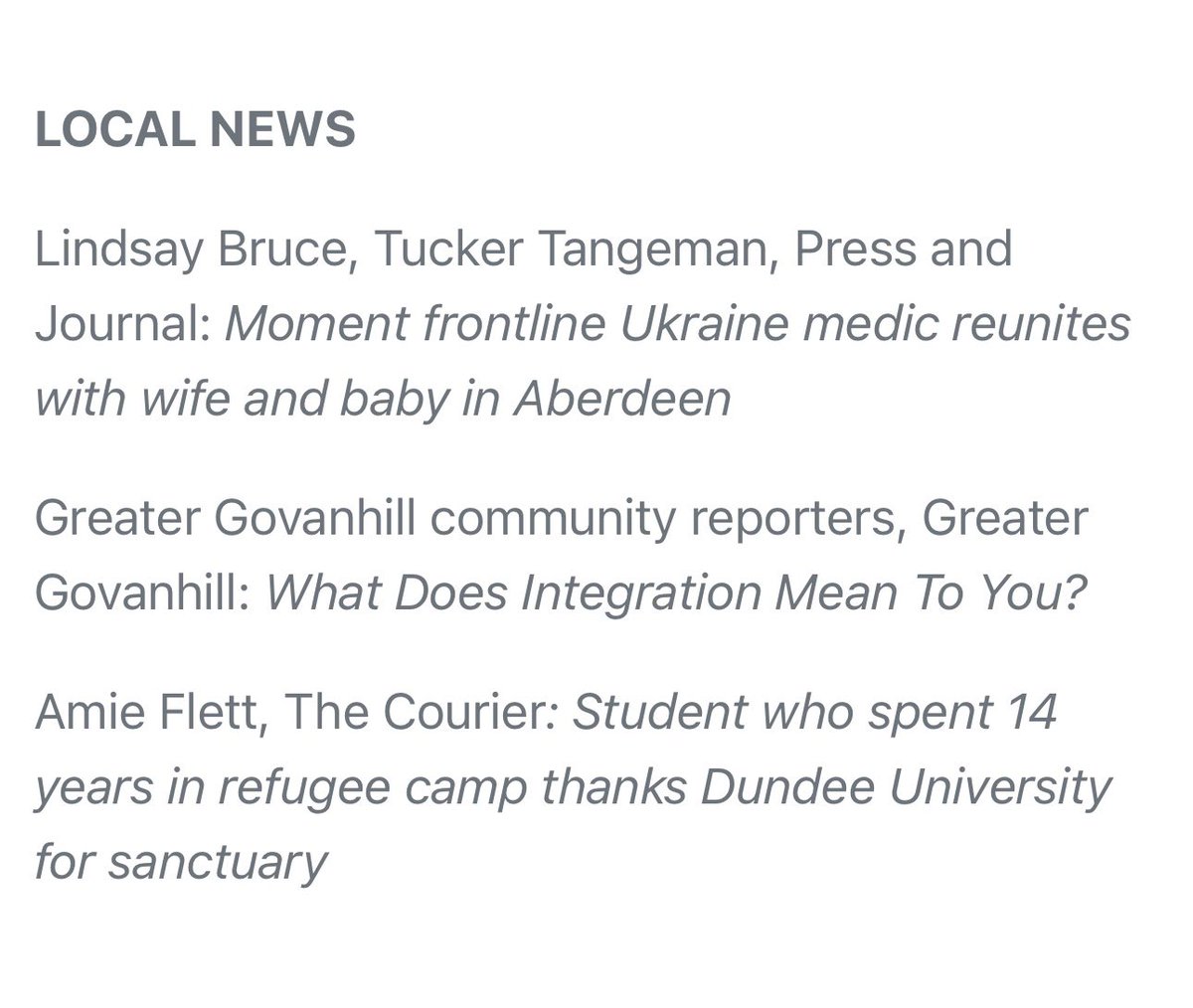 Really delighted to be shortlisted for the Refugee Festival Scotland Media Awards  for this piece in @thecourieruk last year: thecourier.co.uk/fp/news/379926… #RefugeeFestScot 🧵