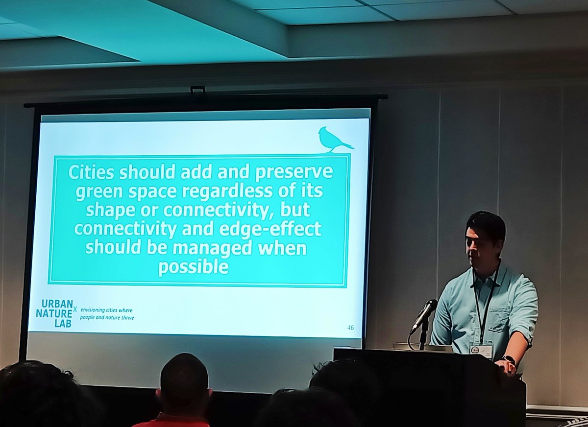 Kavega21's tweet photo. "Big parks are great, but don't discount the small green spaces!" Couldn't have said it better myself.

Great talk by @HerreraWildlife on historic data on parks in three US cities and what birds we find there. #IUWC2023 https://t.co/HBxKWkjsQm