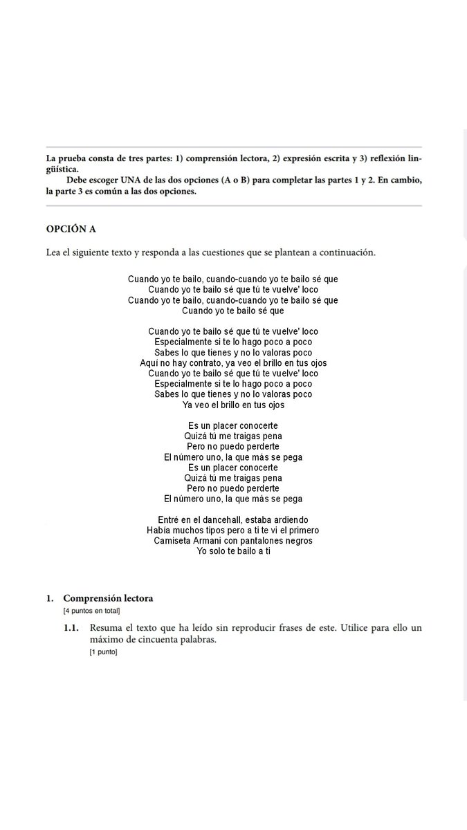 ⚠️⚠️ S'ha filtrat la selectivitat de castellà de demà! Fiebre.