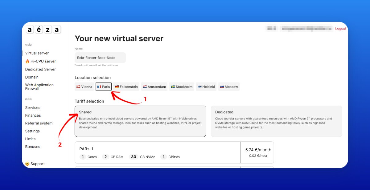 Rekt Fencer on Twitter "6/ Order a VPS server. • Go to https//my.aeza