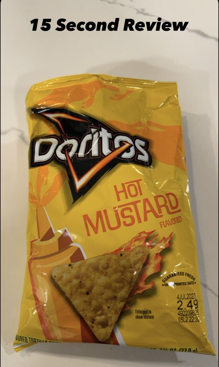 Clem on Twitter "15 Second Food Review Hot Mustard Doritos https