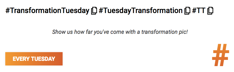 #TransformationTuesday #TT - Show us how far you've come with a transformation pic!
HashtagPicker.com #smm