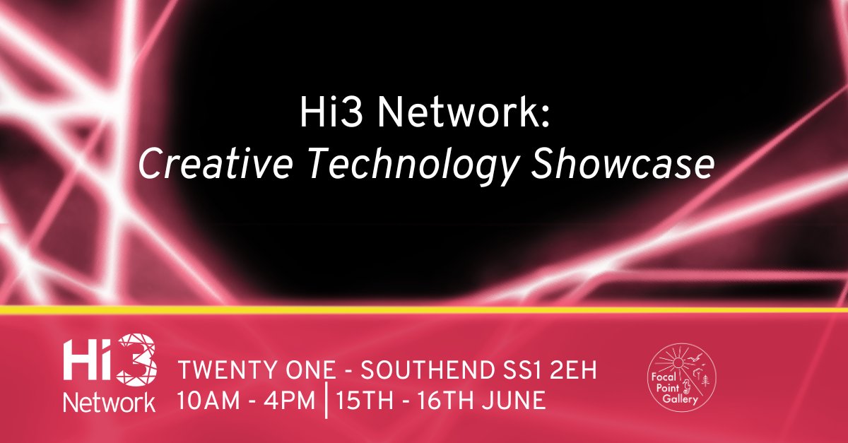 Hi3 Network (@hi3network) on Twitter photo Hi3 Network is bringing two action-packed days of creative technology activations at Southend's seafront destination, 'Twenty One'.
📅 June 15 & 16th | 📍SS1 2EH
Reserve your space via the link below!
This event is in collaboration with <a href="/FPGSouthend/">Focal Point Gallery</a>
ow.ly/m0ST50OGZcQ Hi3 Network is bringing two action-packed days of creative technology activations at Southend's seafront destination, 'Twenty One'.
📅 June 15 & 16th | 📍SS1 2EH
Reserve your space via the link below!
This event is in collaboration with <a href="/FPGSouthend/">Focal Point Gallery</a>
ow.ly/m0ST50OGZcQ