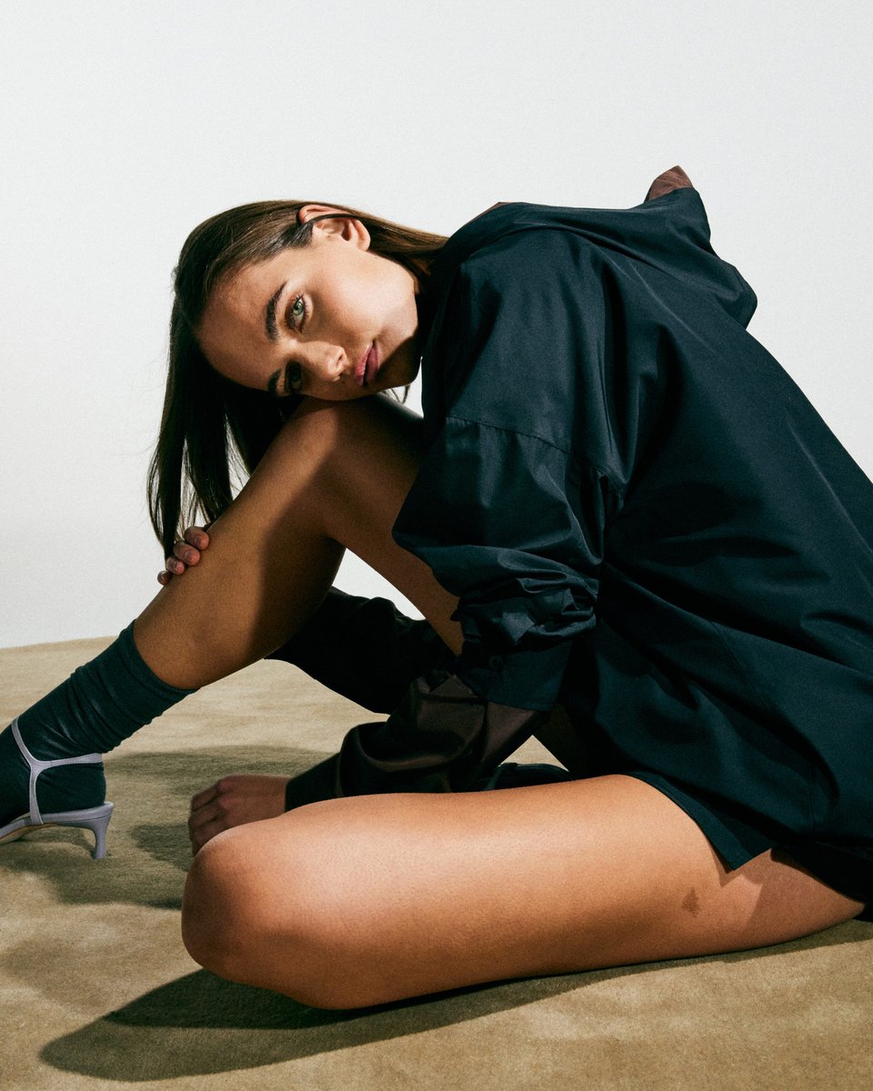 tibi's tweet image. The Italian Sporty Nylon Hoodie With Cocoon Back, &amp;amp; The Classic Socks.