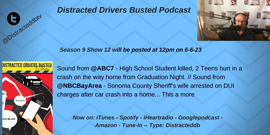 Season 9 Show 12 is Now Posted. Thanks to @ABC7 and @NBCBayArea - for the Sound today. You can listen to this show @iTunes @Spotify @iHeartradio @Googlepodcast @Amazon @TuneIn - use the keyword: Distracteddb