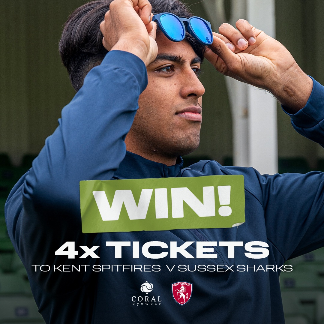 We have teamed up with <a href="/KentCricket/">Kent Spitfires</a> to offer you the chance to win 4 tickets to Kent Spitfires vs Sussex Sharks, as well as some Corals! 🤩

To enter follow the link below: coraleyewear.com/blogs/competit…

Good luck!!! 🏏