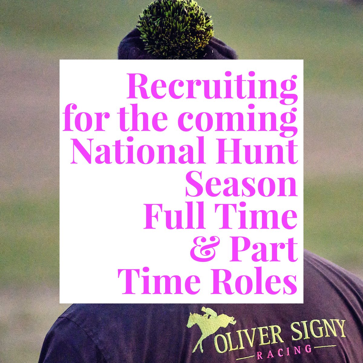 OliverSigny's tweet photo. Looking for staff for the coming NH season to join our small, successful team. Good hours, pay &amp; pool money. For more info DM or email info@oliversignyracing.com we would love to hear from you! https://t.co/JiemsO0tP0