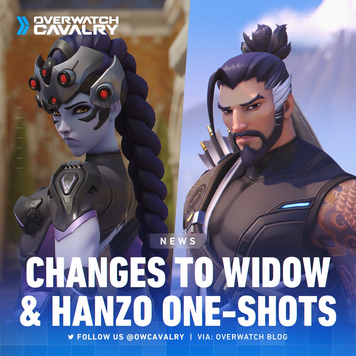 Nerfs to some one-shots are coming to #Overwatch2 💀

🕷️ Widowmaker's damage falloff will be changed so that she can't one-shot 200 health heroes from beyond 50 meters
🏹 Hanzo will receive a damage nerf so he can no longer one-shot 250 health heroes

📰 overwatch.blizzard.com/en-us/news/239…