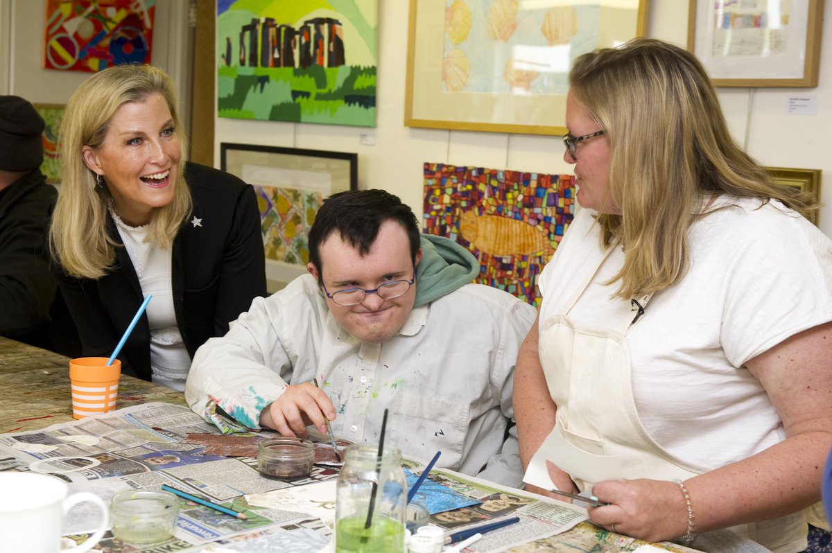 artventureuk's tweet image. HRH The Duchess of Edinburgh visited Artventure today. She met our artists and even joined in an art activity. She visited our Open Studios Exhibition and was impressed with the artworks on display. @SLieutenancy #RoyalFamily #disabilityarts