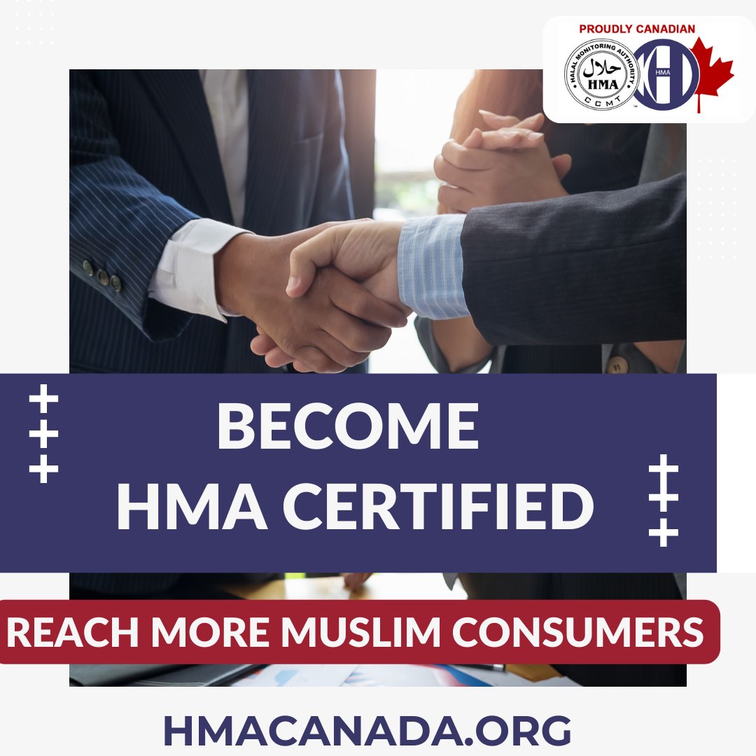 HMA_Canada's tweet photo. BECOME HMA CERTIFIED TO REACH MORE MUSLIM CONSUMERS.
#HmaCanada #halal #halalcanada #halalgta #halalfoodmississauga #halaltorntofoodie #halalproducts #halalcertification #canadianmuslims https://t.co/bIi61uDqZb