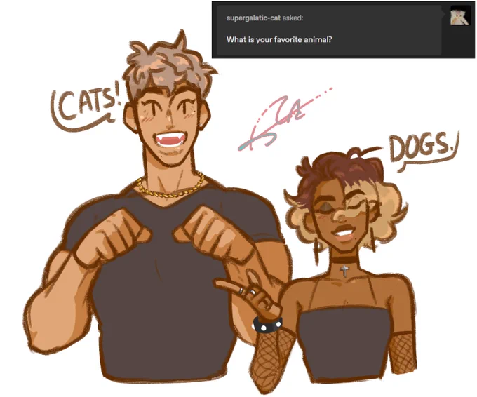 [OCs] How specific :^) Tati's favourite animal is actually a raccoon, she loves their little hands.