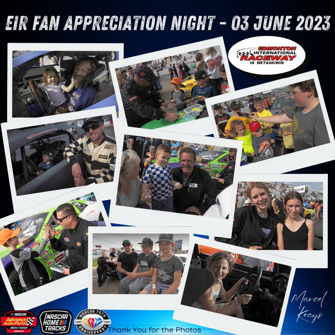 Photos are pouring in from a great race weekend at Edmonton International Raceway. Fans loved the 'meet the drivers autograph session'.. Thank you to Marcel for taking EIR Photos.
#fanappreciation #racing #wetaskiwin #wetaskiwincounty #yegevents #nascarracing