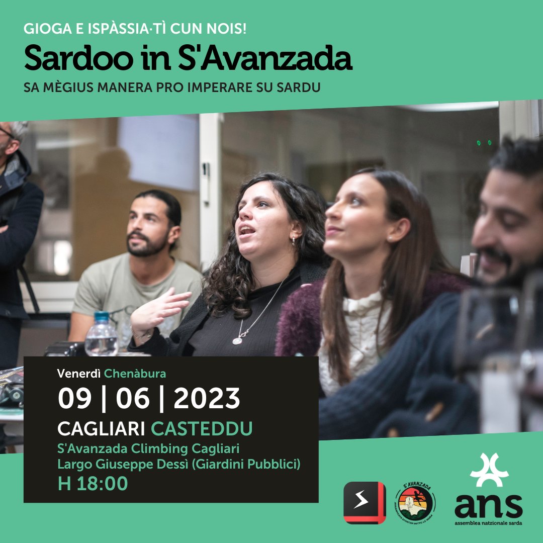 assembleasarda's tweet photo. 🎲 Dias bòllere imparare o praticare su sardu? Dd'as mai fatu gioghende?

Dòpiu apuntamentu cun #Sardoo. Beni a giogare chenàbura su 9 a #Casteddu e sàbadu su 10 a #Busache.

S'eventu de Casteddu dd'amus aparitzadu paris cun S'Avanzada Climbing Cagliari. https://t.co/vPpYbStpgp