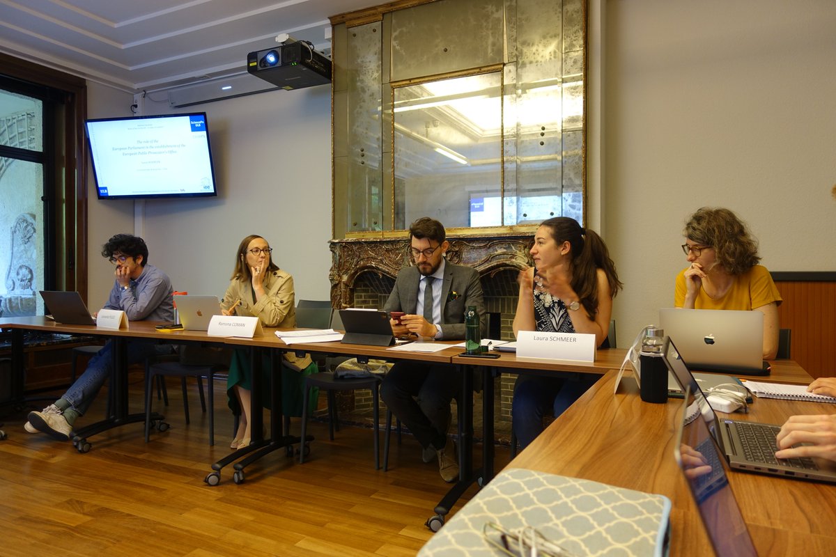 pauline_thinus's tweet photo. Throwback to the IEE Internal Seminar "Rule of law in the EU: A value in motion" that took place last week. It was a pleasure to work with @dorae_h to organize this event, initiated and chaired by @RamonaComan1. Many thanks to @LeonardoPuleo for his great comments as discussant! https://t.co/E5Mg5fm9Ga