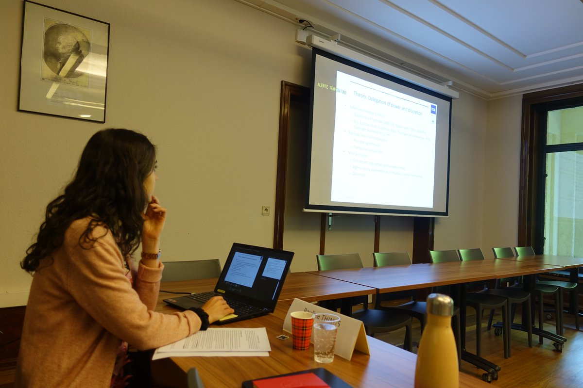 pauline_thinus's tweet photo. Throwback to the IEE Internal Seminar "Rule of law in the EU: A value in motion" that took place last week. It was a pleasure to work with @dorae_h to organize this event, initiated and chaired by @RamonaComan1. Many thanks to @LeonardoPuleo for his great comments as discussant! https://t.co/E5Mg5fm9Ga