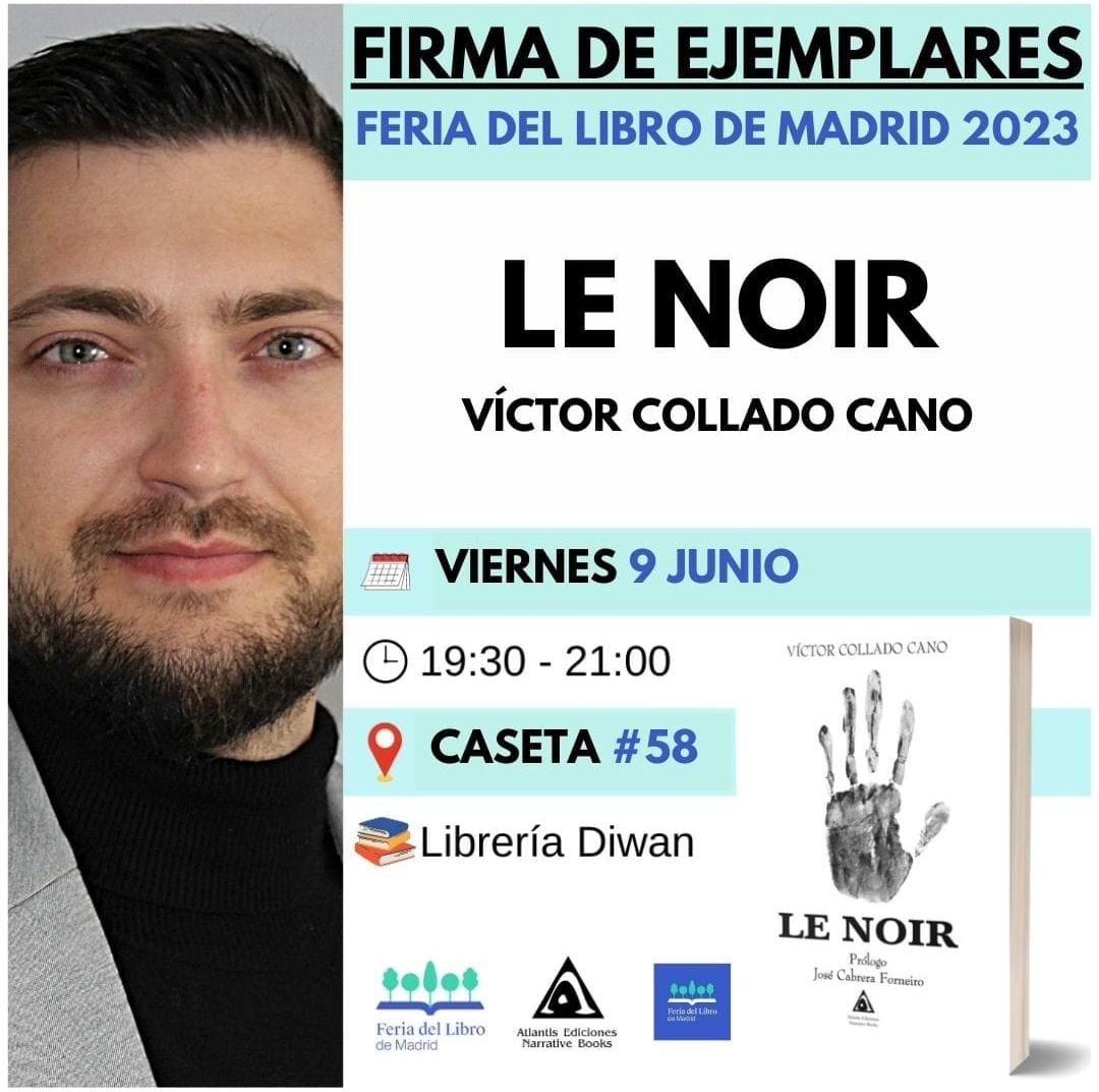 Es un gusto enorme poder asistir a la Feria del Libro de Madrid un año más, aunque esta vez como autor.

Si queréis pasar una buena tarde entre libros, no dudéis en asistir a la mejor Feria del Libro de España y ya que estáis, pasad a saludar. 

Nos vemos en El Retiro 😉