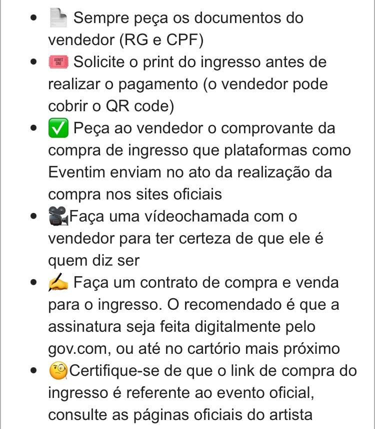 jnflesch's tweet image. Dicas de como tentar evitar tomar golpe na compra de ingressos por terceiros.

Novamente, tomem muito cuidado ao fazer a compra dos ingressos por algum canal que não seja o oficial.

Tem gente todo dia tomando golpes diferentes.

Dicas do Estadão: