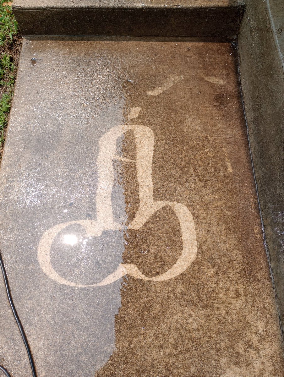 Playing with the power washer... What more would you expect?