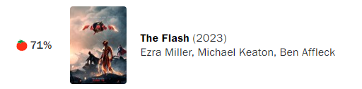 everyone here gassed this movie up for a 70% lmao
#TheFlash