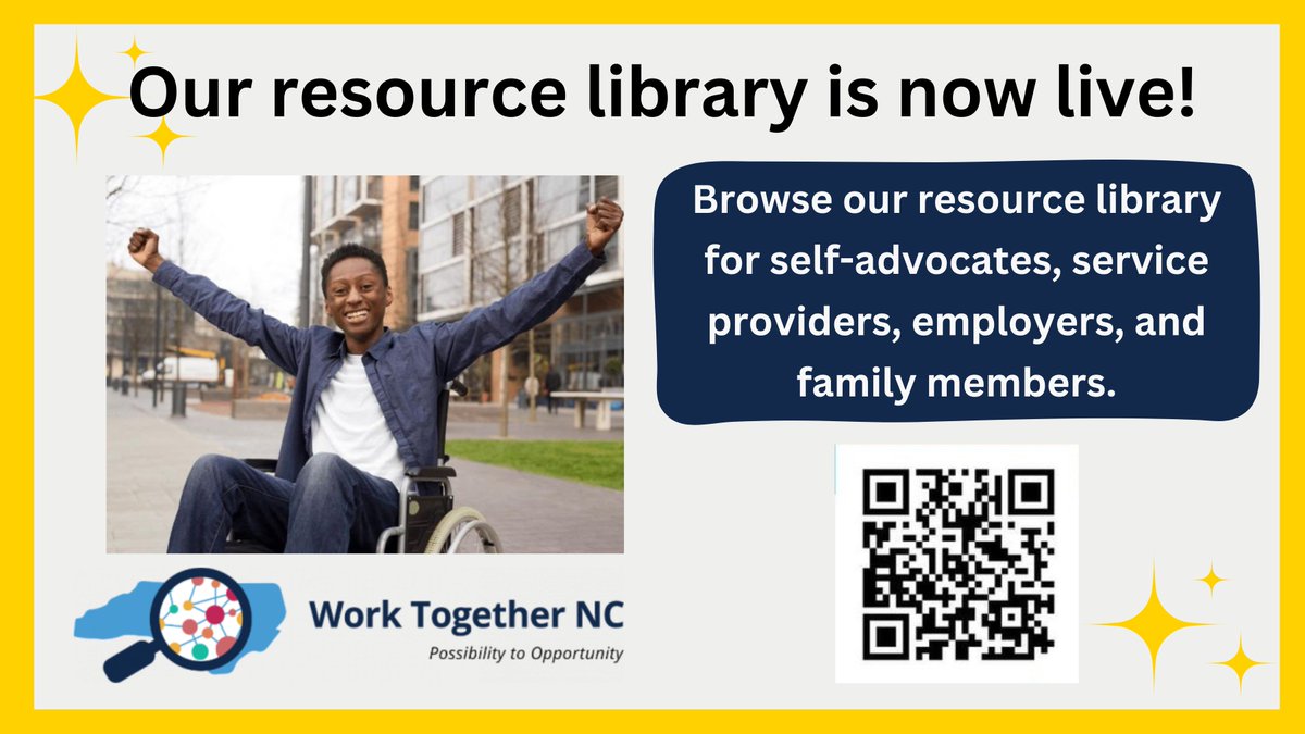 UNCTEACCH's tweet photo. ✨Work Together NC's long-awaited resource library is now live!✨Browse resources for self-advocates, service providers, employers, and family members. All are designed to support the transition to adulthood. https://t.co/3aSaIis44l https://t.co/Q4rXmrLDcd