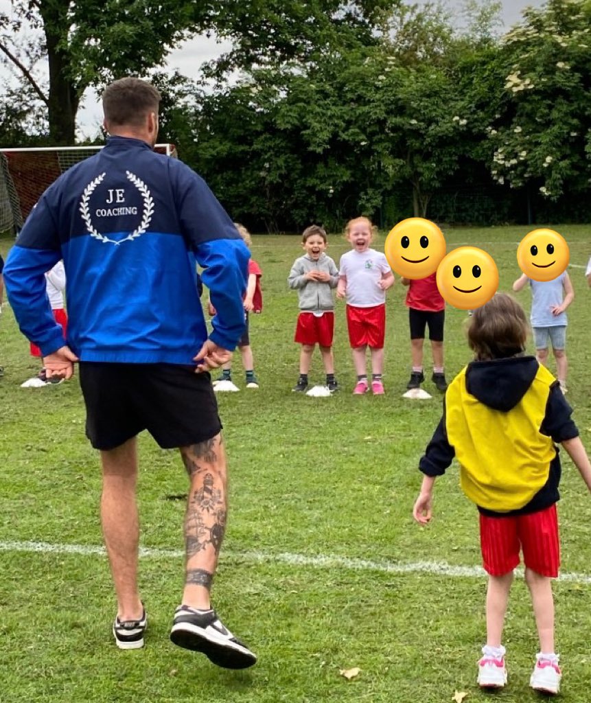 BcaApple's tweet photo. We had a great afternoon playing games and learning the skills we will need in football with  @JEcoaching. It was such fun too! https://t.co/HfU8G3oYVJ