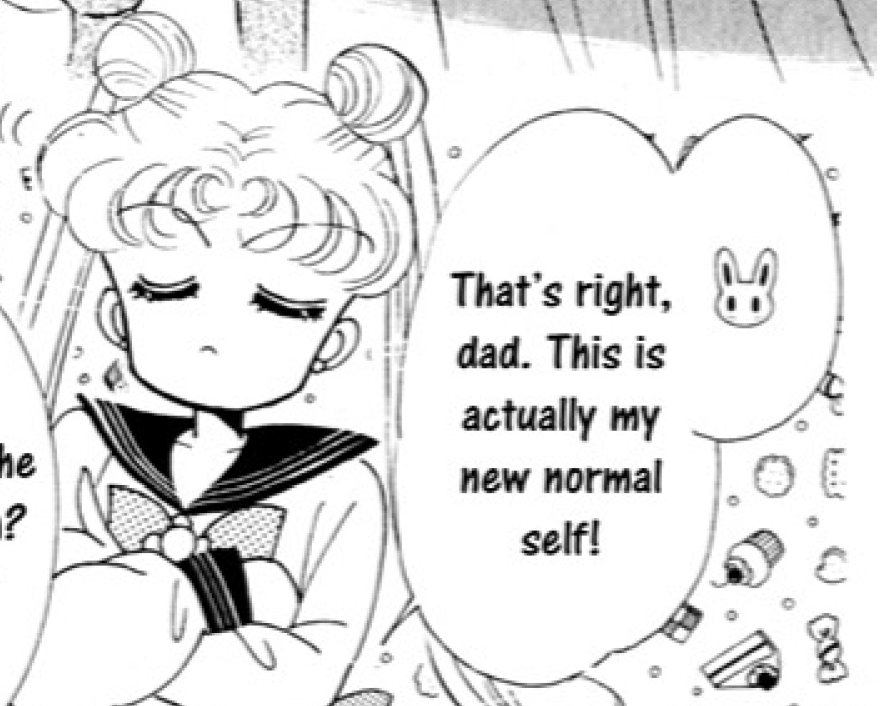 i love how naoko draws a bunny when usagi talks 🐰