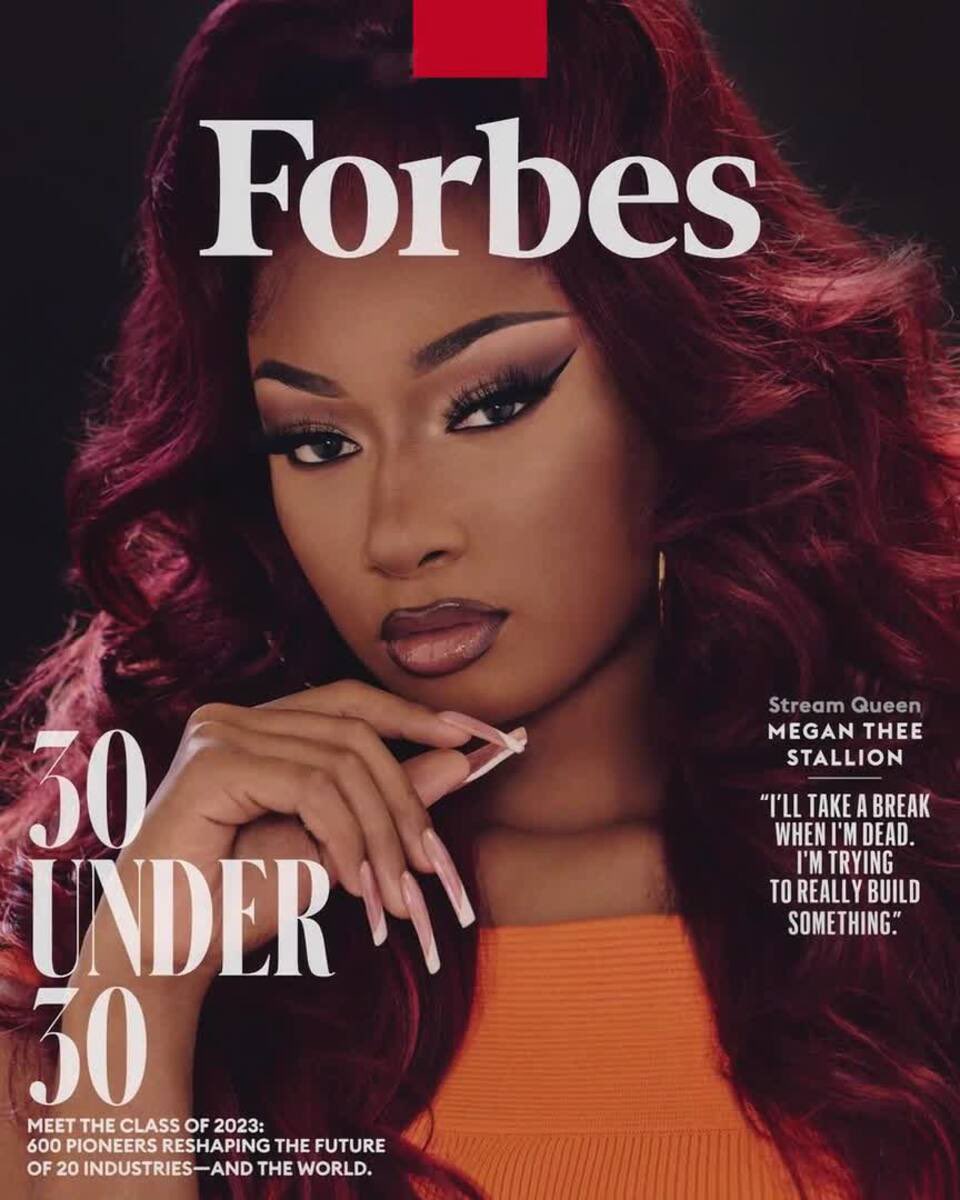 “Megan Thee Stallion is making history as the first Black woman to grace the cover of Forbes 30 under 30.”