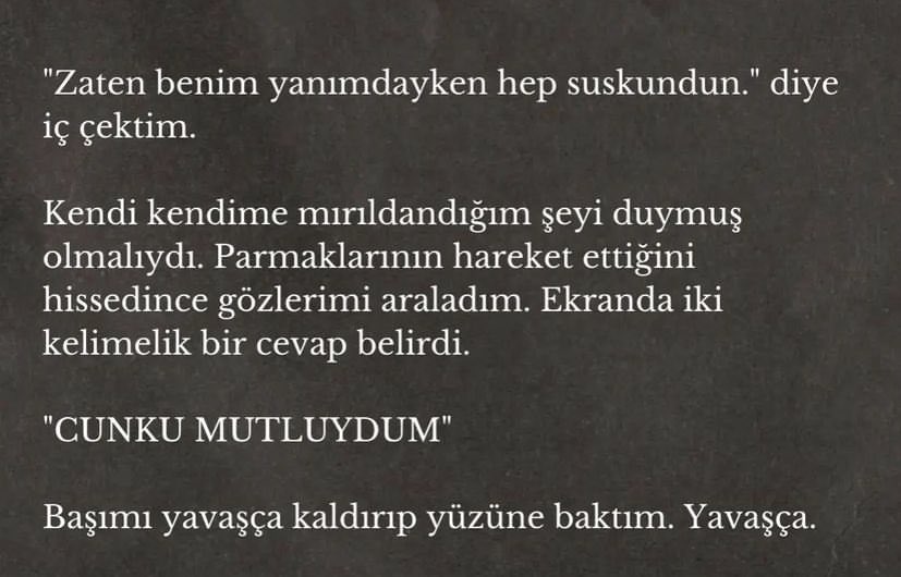 zaten senin yanındayken hep suskundu çünkü mutluydu uzaktan bakınca ama aslında kanıyordu aşkla #düşmüşmeleklersenfonisi