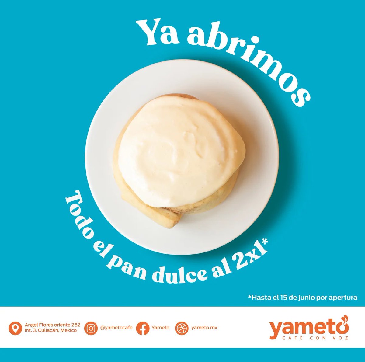 yametocafe's tweet photo. Ya abrimos nuestra panadería y tenemos todo Pan al 2x1 hasta el 15 de junio. !Aprovecha! https://t.co/921a7H23R7