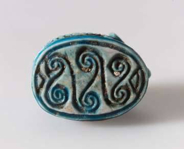 archaeologyart's tweet image. Scaraboid of hedgehog. Period: Egyptian Late Period, Dynasty 25–30. Date: c. 760–332 BC. Now on display at the Museum of Fine Arts Boston.