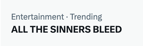 The crime community on Book Twitter CAME OUT for S. A. Cosby and All the Sinners Bleed! So many posts, congrats, happiness, so much joy and good will on his behalf. You all made him trend!!! Thank you!