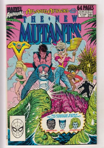 Namor has given Namorita the horn to ptotect. Ghuar and Lyrra send 3 Deviants who look like the New Mutants to steal it. Namorita and 3 mutant Atlateans mistakenly fight the NM to get it back. Realize their mistake. All race to Atlantis where the horn has summoned a monster to
