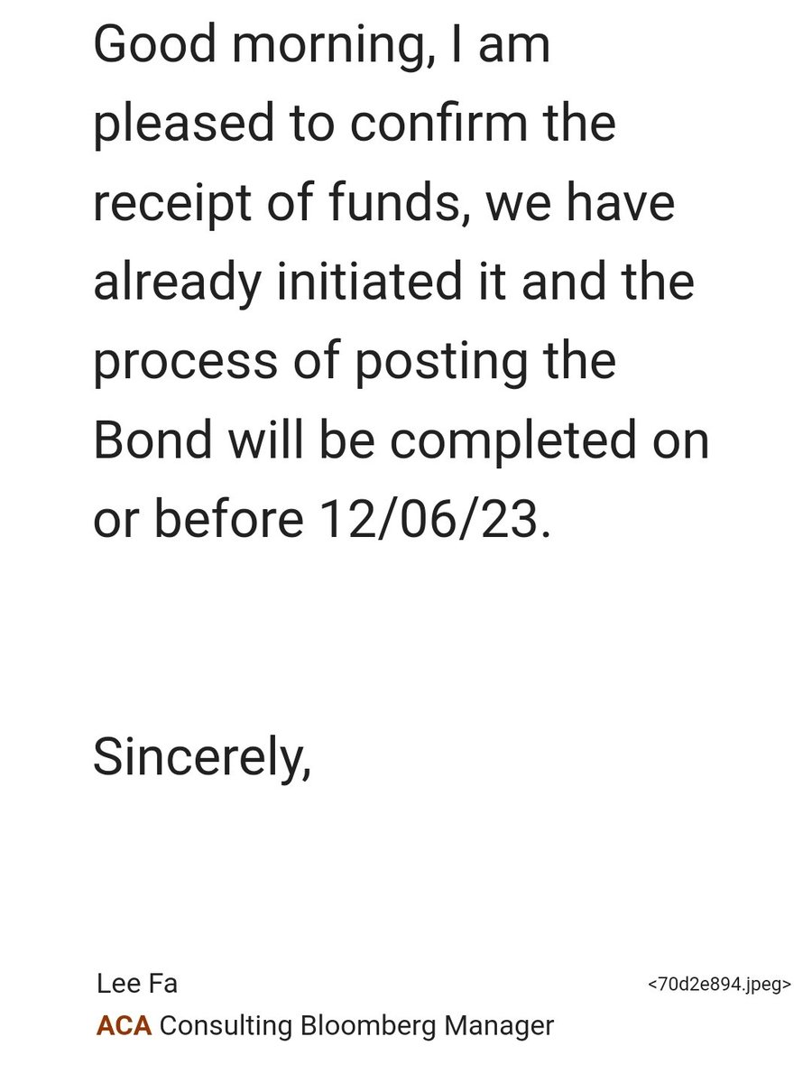 We have been quiet but working in the background. By June 12th  we are due to have an SNM bond posted on Bloomberg. This will allow our $2.4m funding to commence!  #SNMN $SNMN