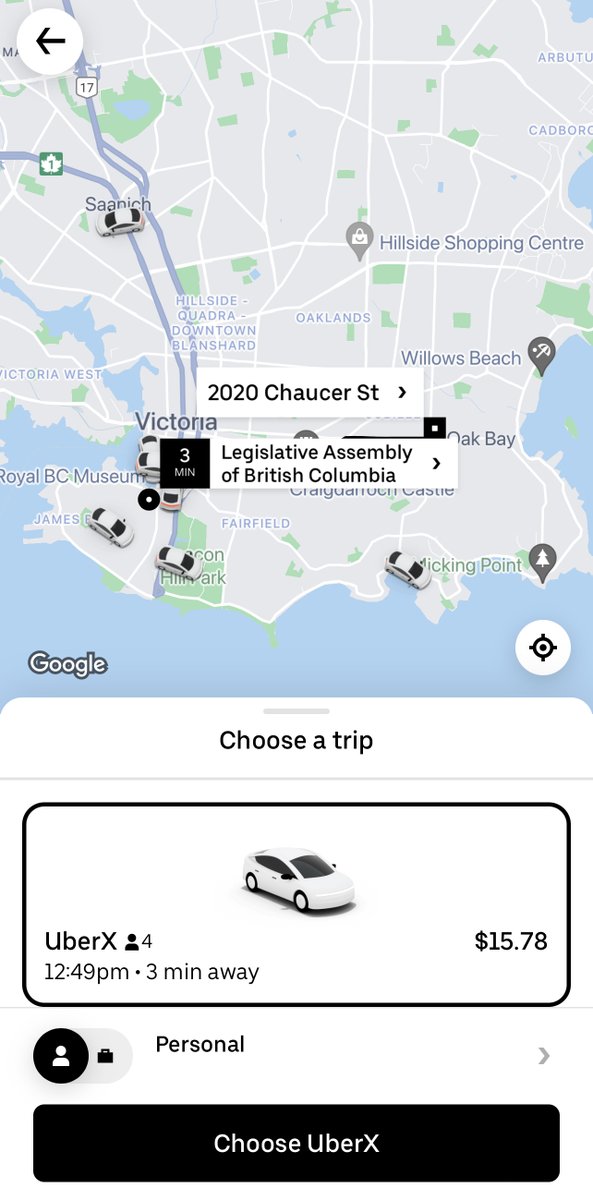 Uber has arrived in Victoria. @Uber_Canada #YYJ